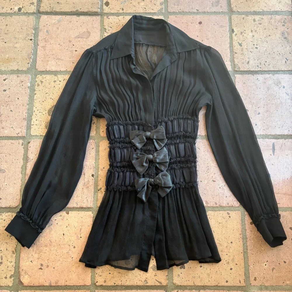 Vintage Jean Paul Gaultier Silk Top - Picture 2 of 6